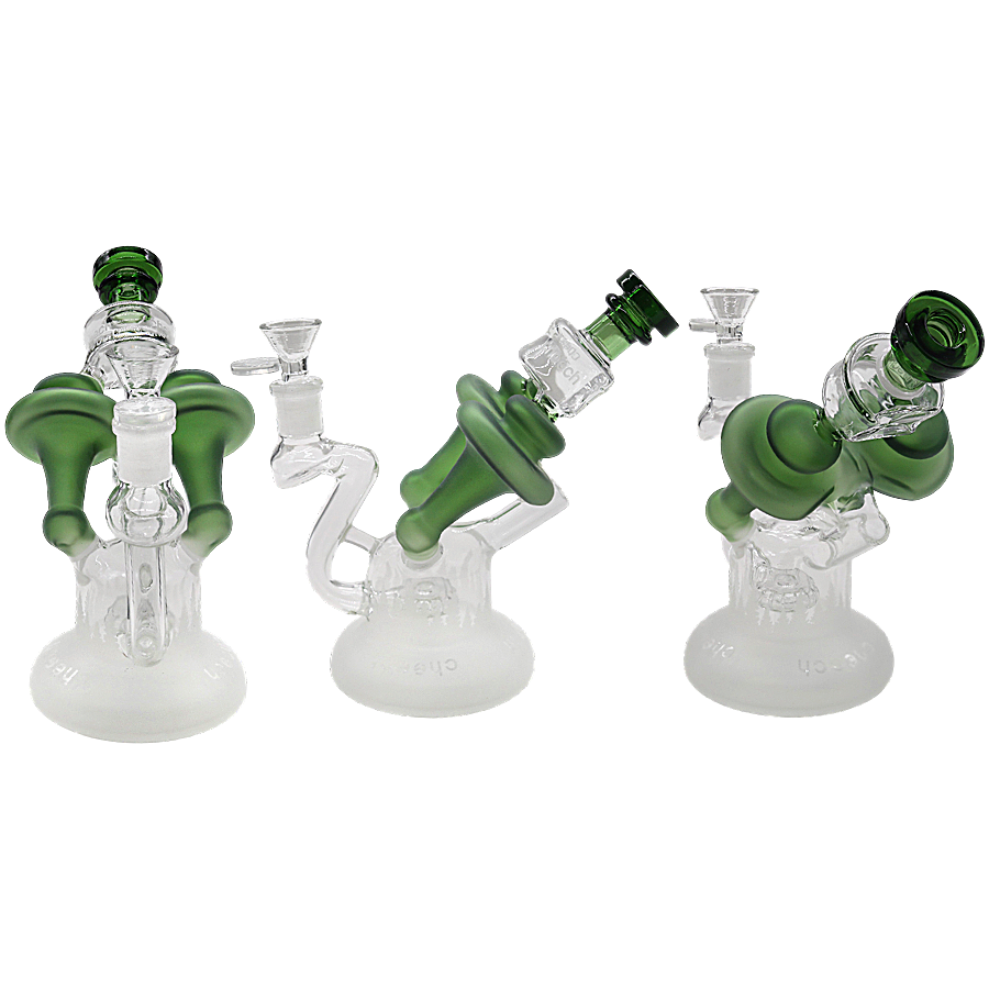 Cheech Frosted Look Telescopic Design Dome Base Waterpipe (CH-309) | 7.5 inches | Assorted Colors product image